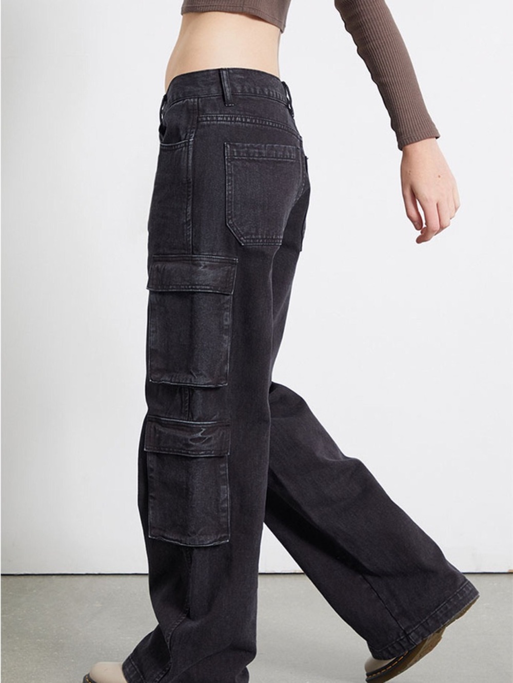 PACSUN Y2K Wash ‘90s Baggy Cargo Jeans Wide Leg Relaxed Utility Pockets Fit 📐23